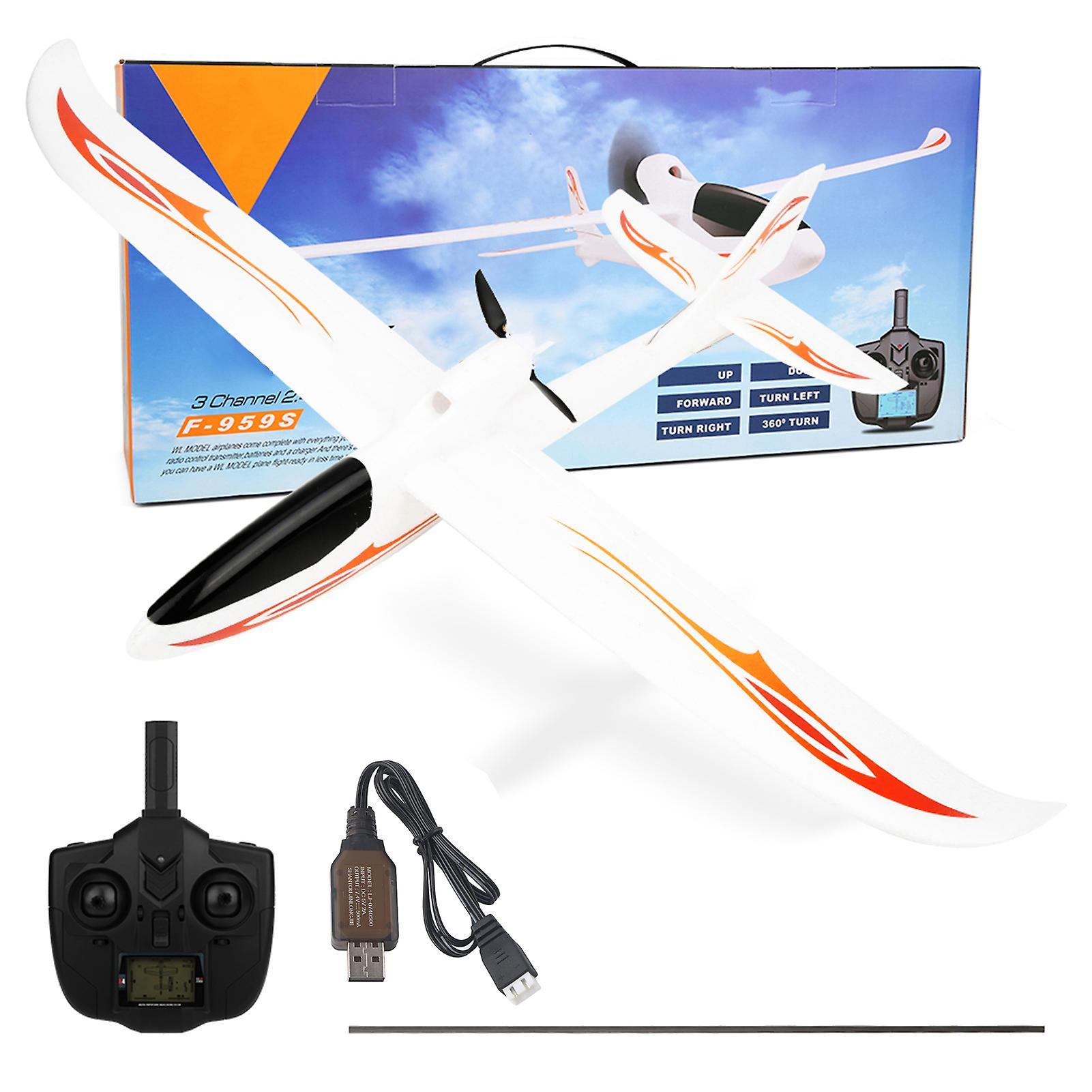 2.4G 3CH F959S RC Airplane with 6 Axle Gyroscope, Remote Control Fixed Wing Aircraft (Yellow)