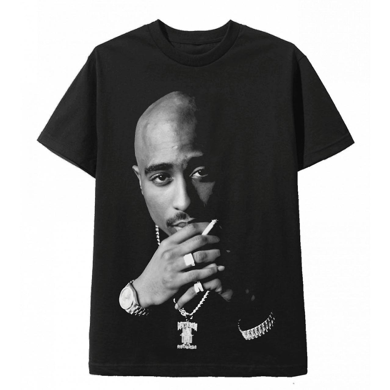 RockShark Black Tee T-Shirt Tupac Shakur Hall Of Fame L