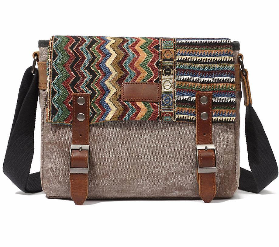 The Brands Market National wind diagonal men's messenger bag Brown