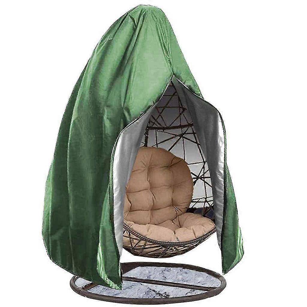 Asiv Patio Hanging Chair Cover Outdoor Pod Swing Seat Cover Dust Waterproof Cover Chair Protector Green 115x190CM