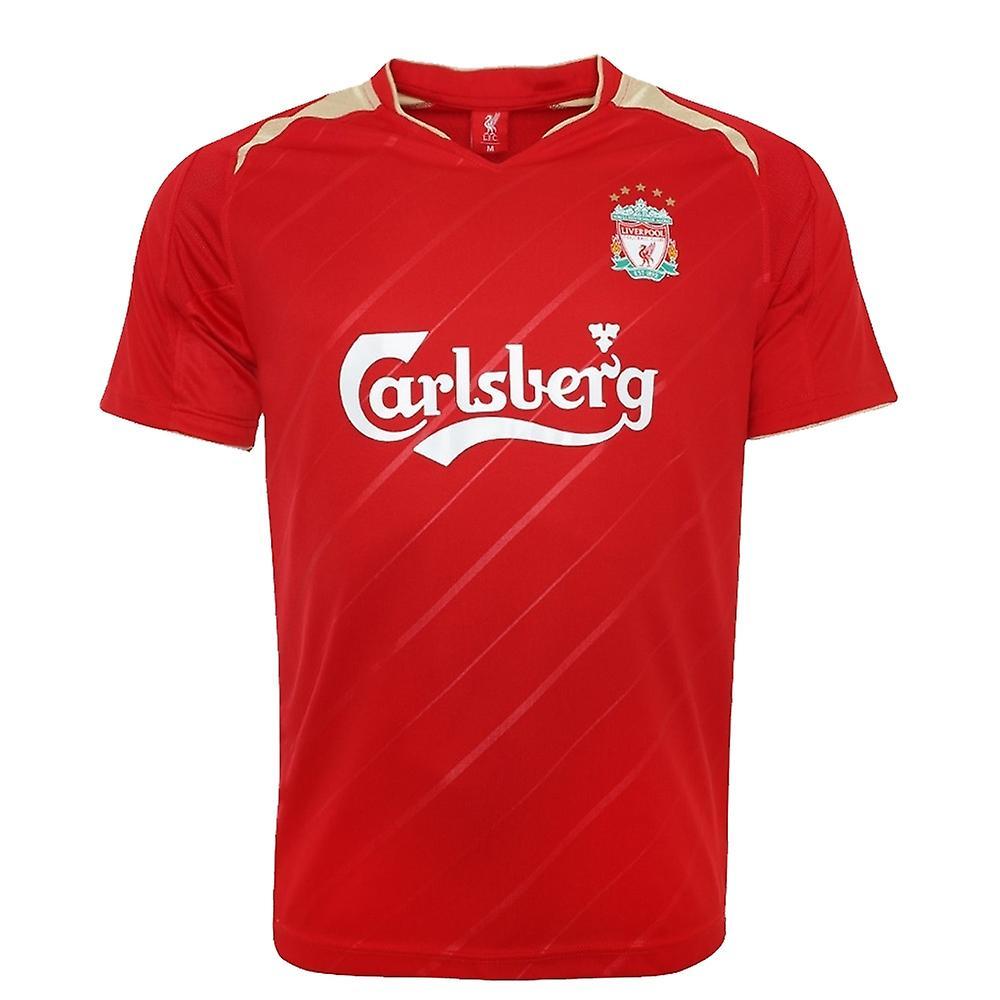 2005-2006 Liverpool Home CL Retro Shirt Red Large Adults