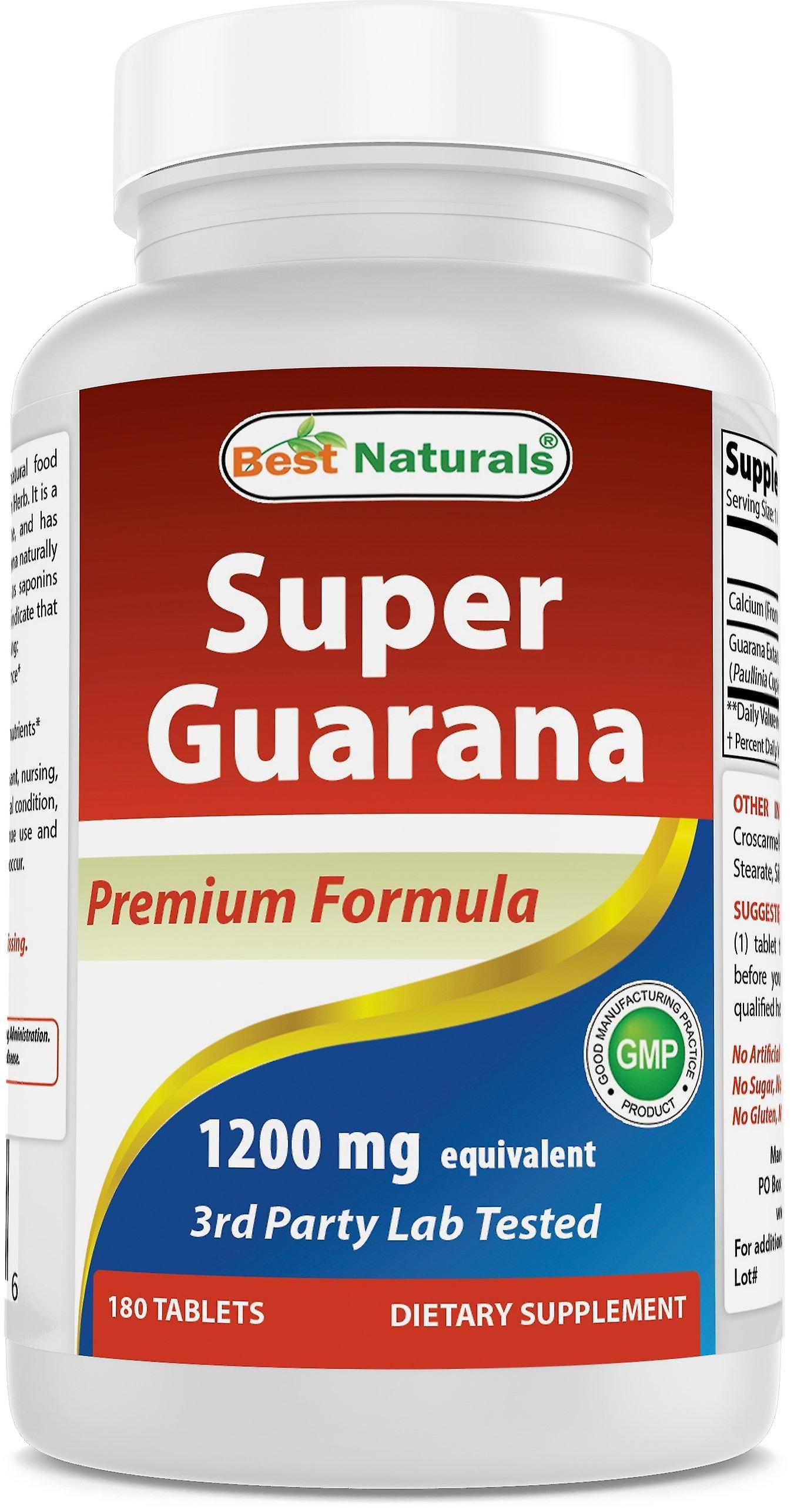 Best Naturals Super Guarana 1200 Mg 180 Tablets