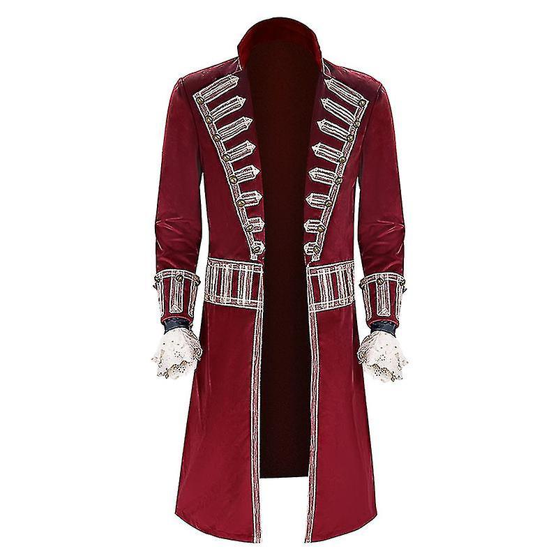 DUqi Peter Pan And Wendy Cosplay Costume Pirates Captain Hook Cosplay Coat Jacket For Men Halloween Carnival Party Adult Costumes XXL