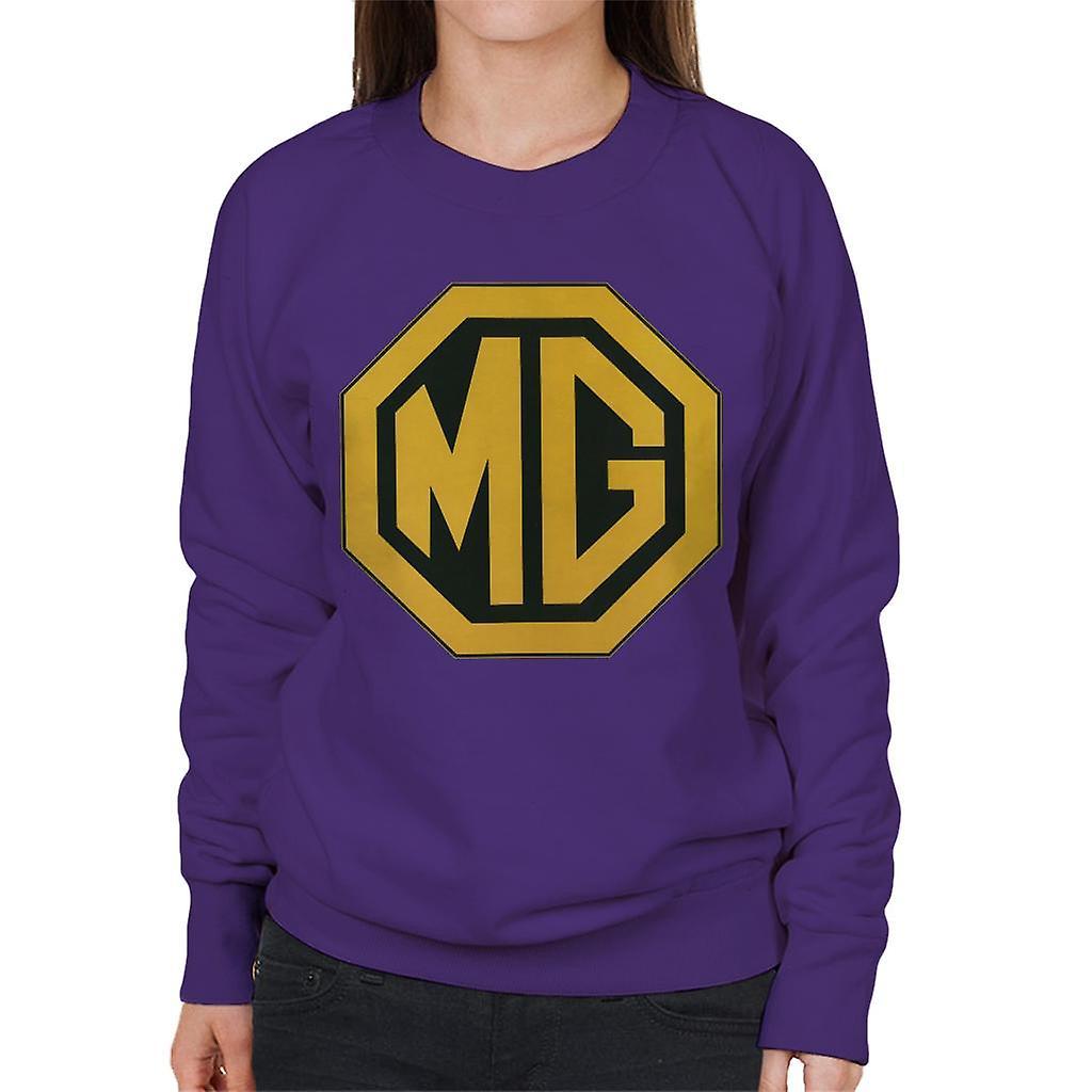 MG Gold Logo British Motor Heritage Women's Sweatshirt Purple XX-Large