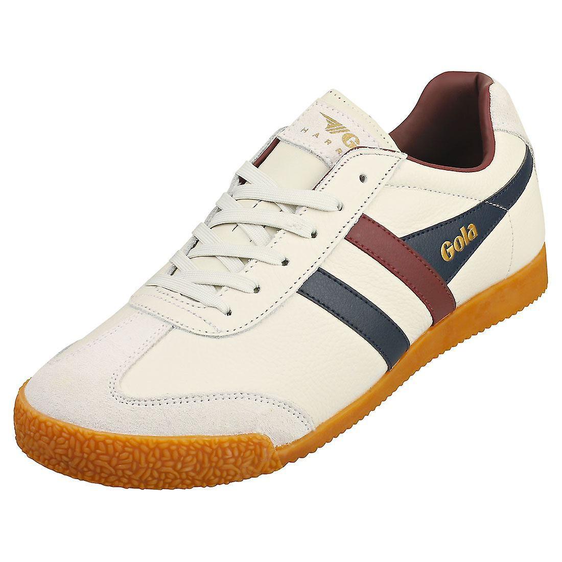 Gola Harrier Mens Casual Trainers in Off White Navy 46 EU