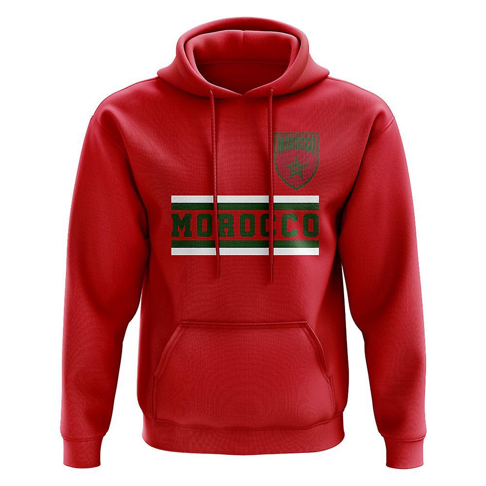 UKSoccerShop Morocco Core Football Country Hoody (Red) XLW