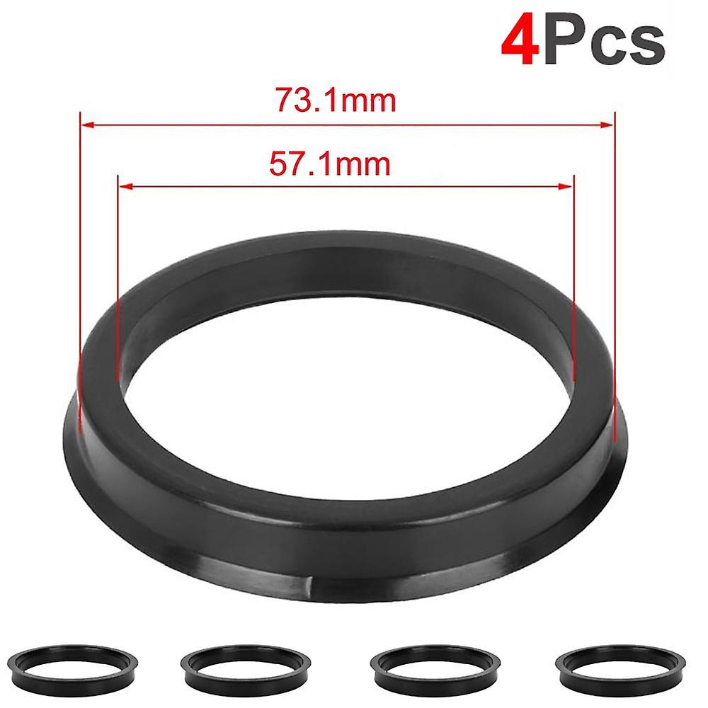 Motor Vehicle Wheel Parts 4pcs/set Automotive Car Plastic Wheel Hub Centric Rings Center Hubrings Bore 73.1-57.1 66.6-57.1 Wheel Parts 73.1-57.1mm