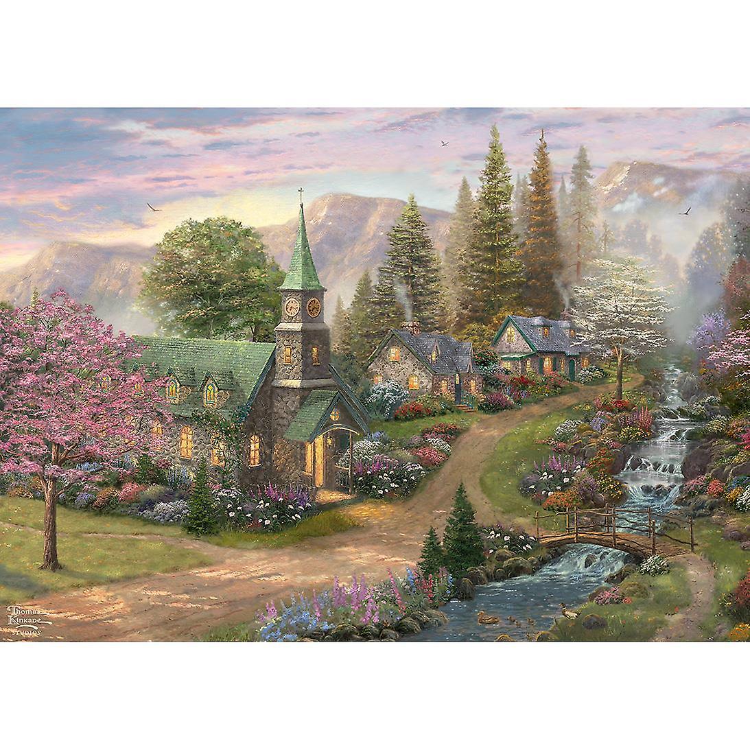 Gibsons Games Gibsons Kinkade Sunday Morning Chapel Jigsaw Puzzle (1000 Pieces)