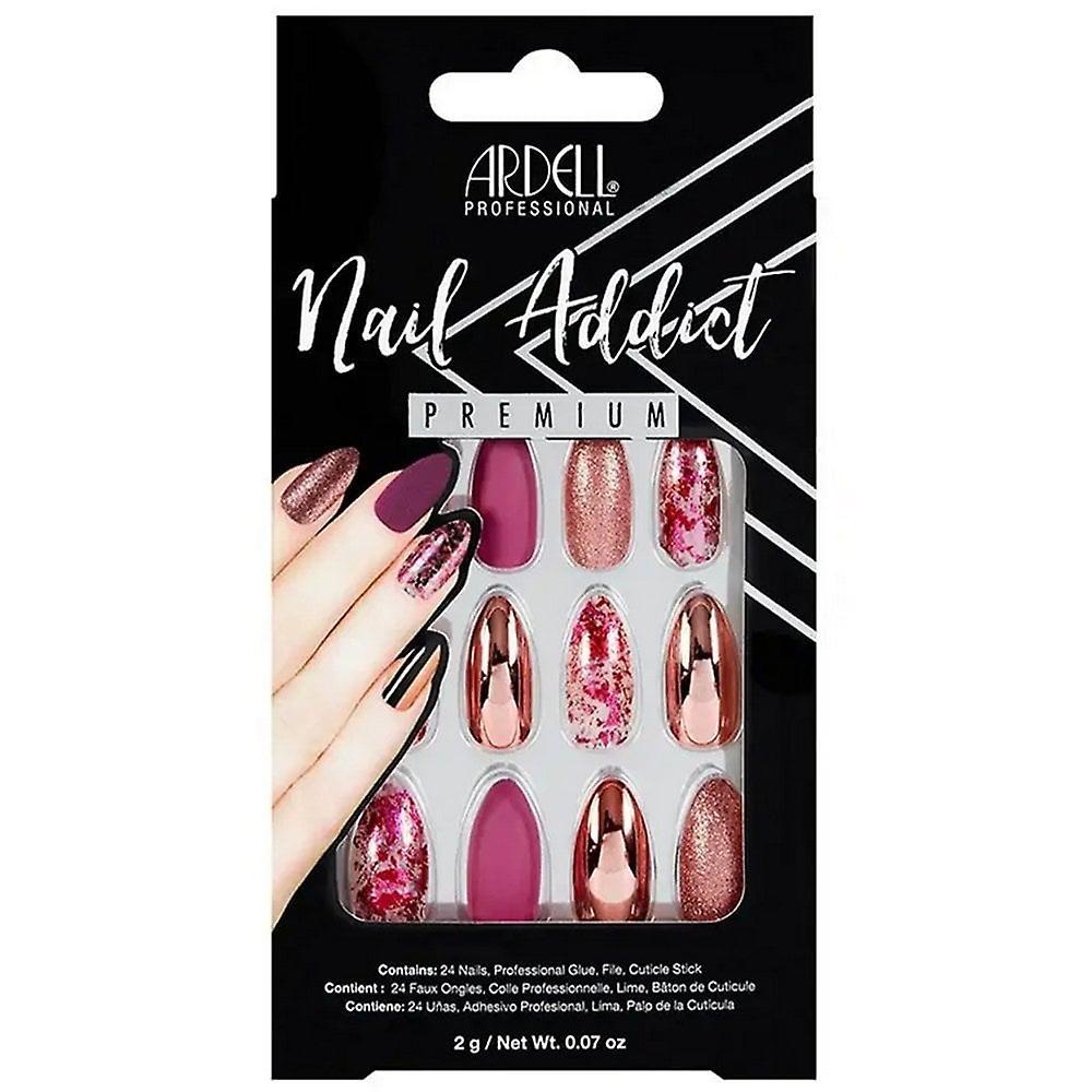 Ardell Nails Ardell Beauty Nail Addict Premium False Nails - Chrome Pink Foil (24 Nails) (75888)