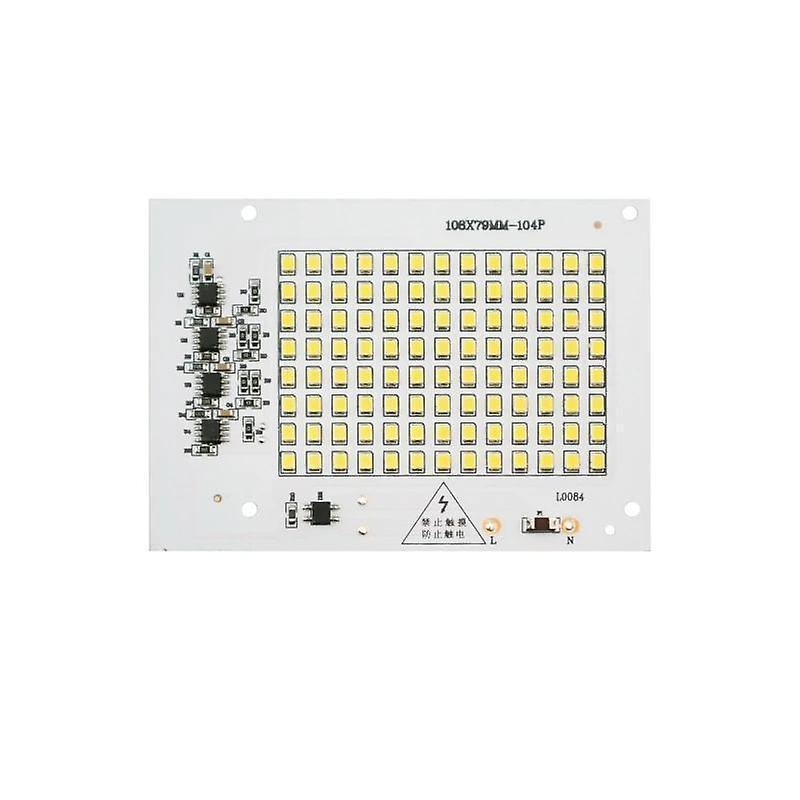 Slowmoose Led Lamp 10w 20w 30w 50w 100w Smart Ic Floodlight Cob Chip Smd 2835 5730 Cold White 50W 220V