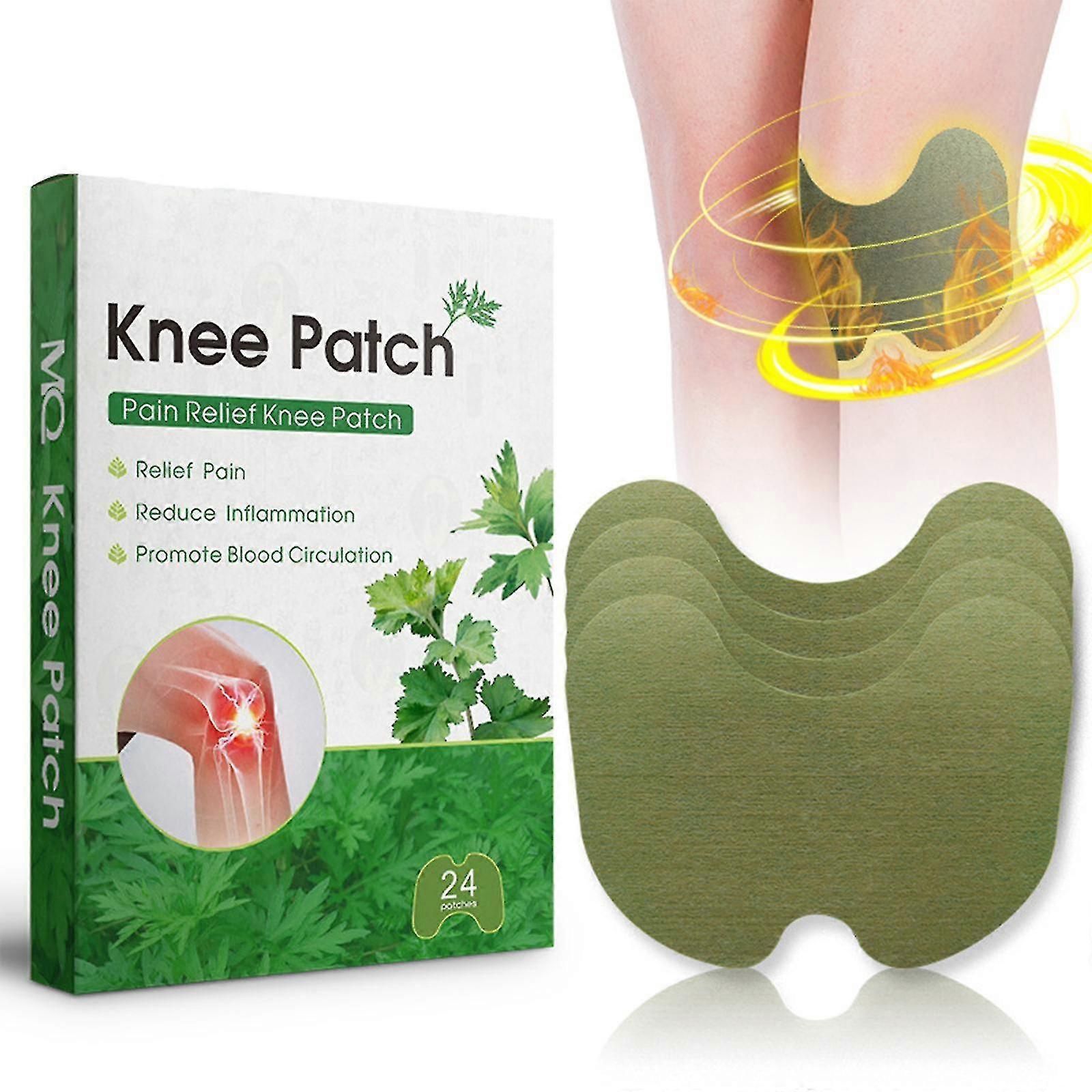 Unbrand 24pcs Knee Pain Relief Patches, Knee Cervical Plaster Warming Herbal Plaster Wormwood Heat Patches Relief Of Back, Neck, Shoulder Pain