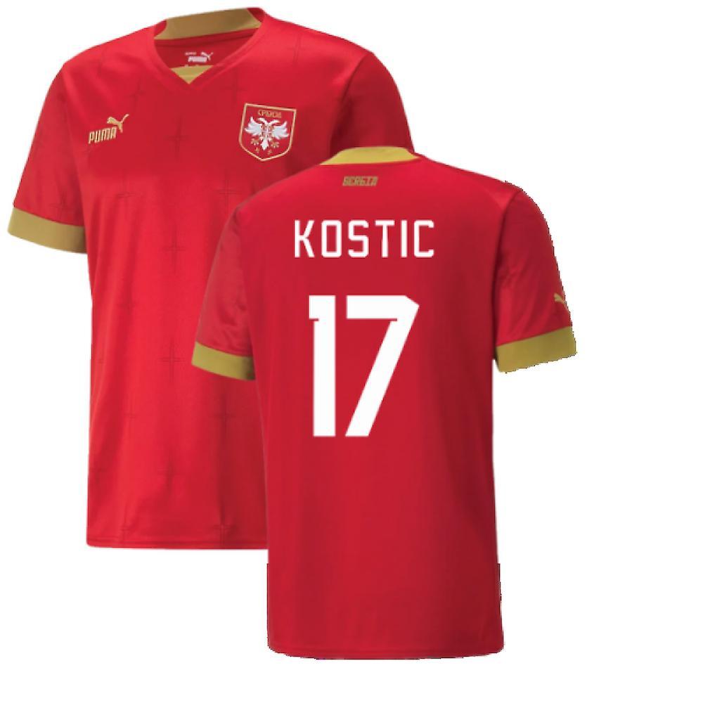 Puma 2022-2023 Serbia Home Shirt (KOSTIC 17) Red Medium Adults