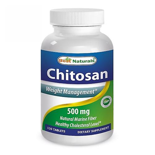 Best Naturals Chitosan, 500 mg, 120 Tabs (Pack of 1)