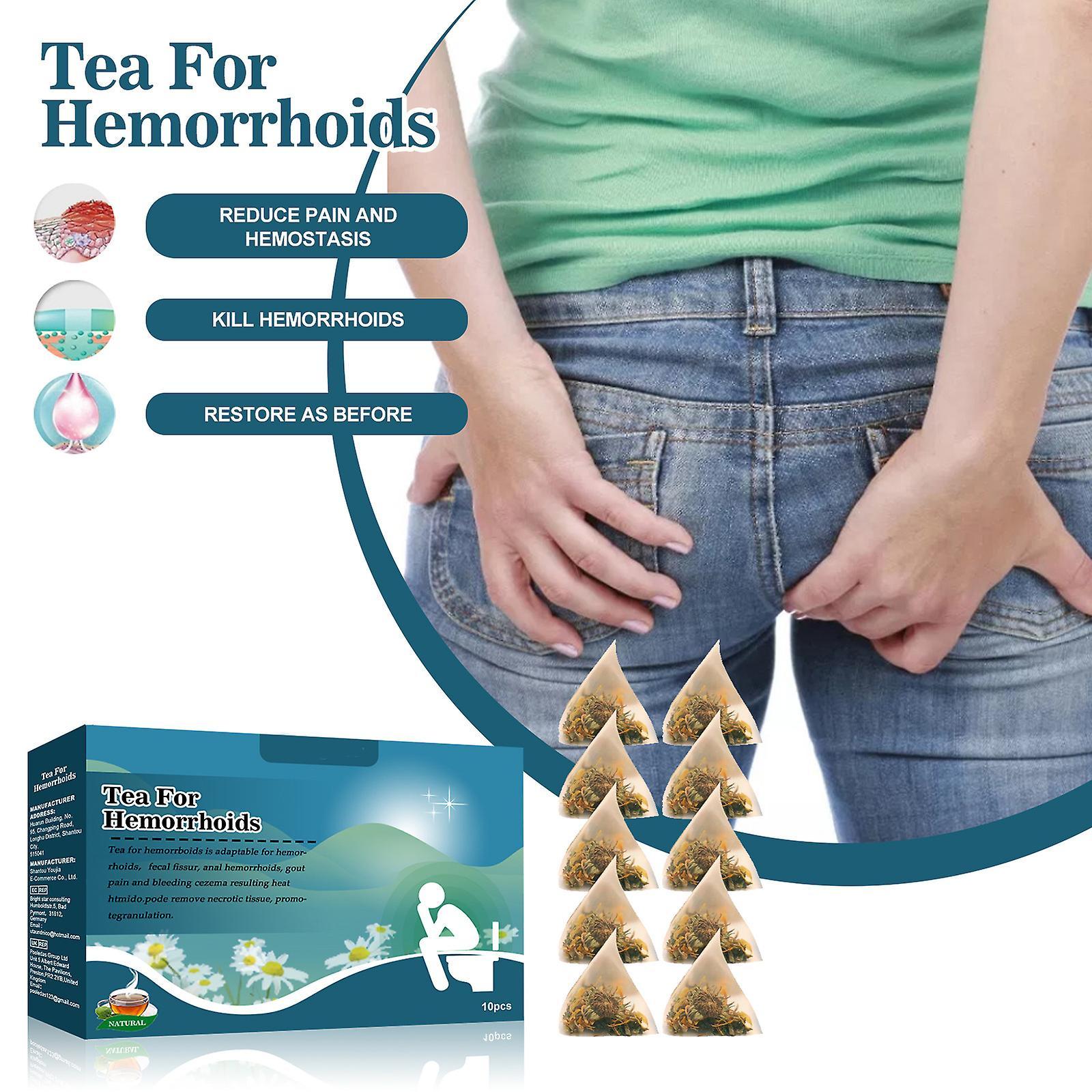 Fongwan Haemorrhoid Tea Bags For Women Men, Body Care Tea For Haemorrhoid To Relieve Pain, Itching Of Haemorrhoids, Haemorrhoid Tea For Healthy Lif...