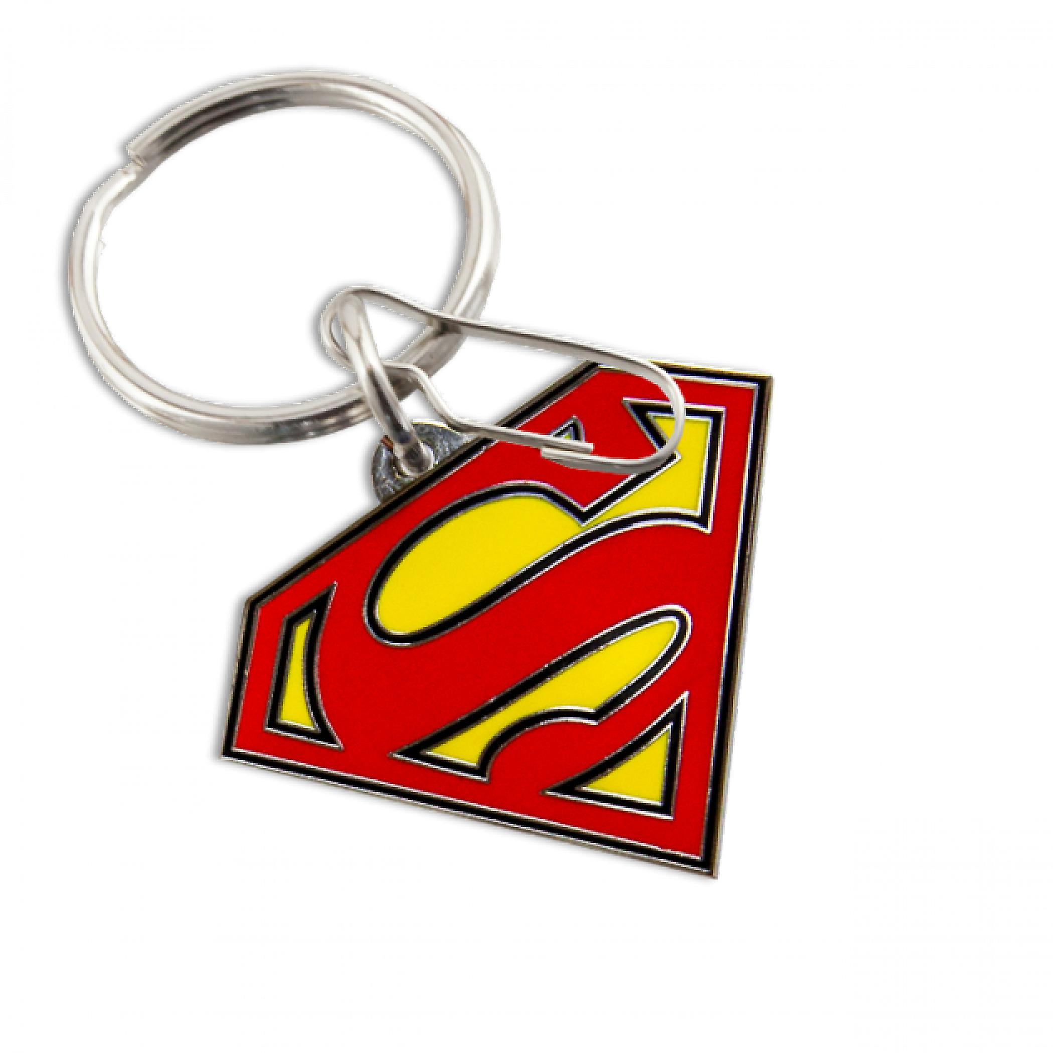 DC Comics Superman Logo Full Color Enamel Keychain Multi-Color