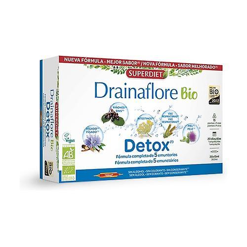 Super Diet Drainaflore Bio (detox) 20 ampoules of 15ml