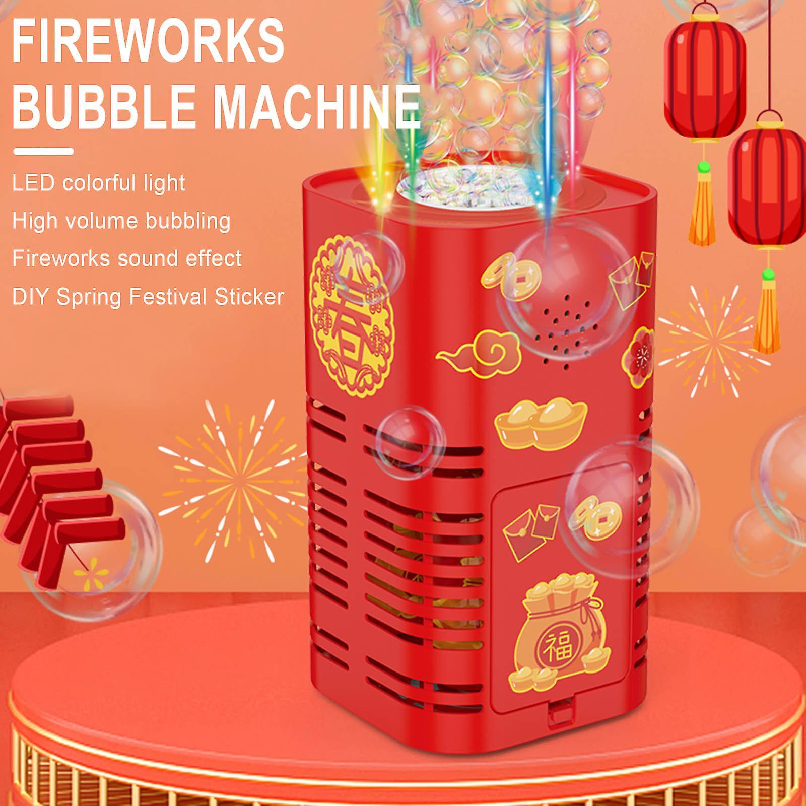 Kakanwo Bubble Maker Machine With 12-Hole And Bubble Fire-Work Electric Automatic Bubble Maker Machine Red Free Size