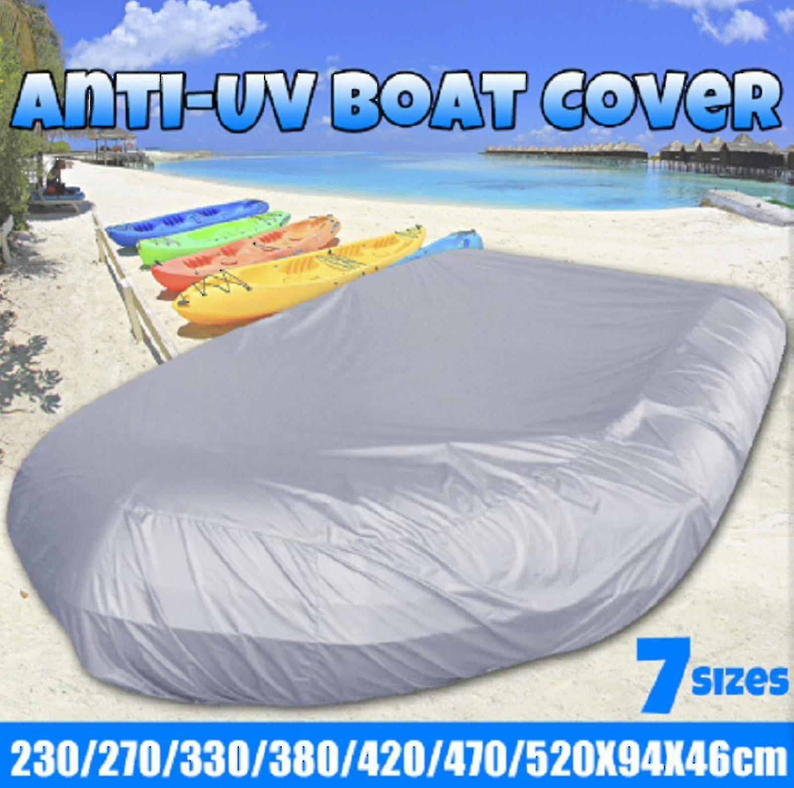 Cryin Exquisite Waterproof Inflatable Boat Cover Universal Dustproof Uv Resistant Inflatable Boat Dinghy Kayak Rubber Boat Covers Storage Case Grey...