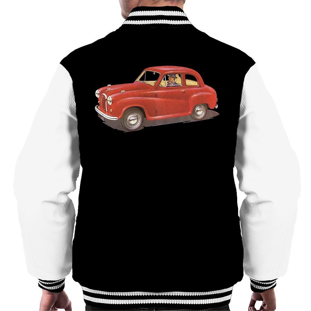 Austin A35 Red British Motor Heritage Men's Varsity Jacket Black/White Small