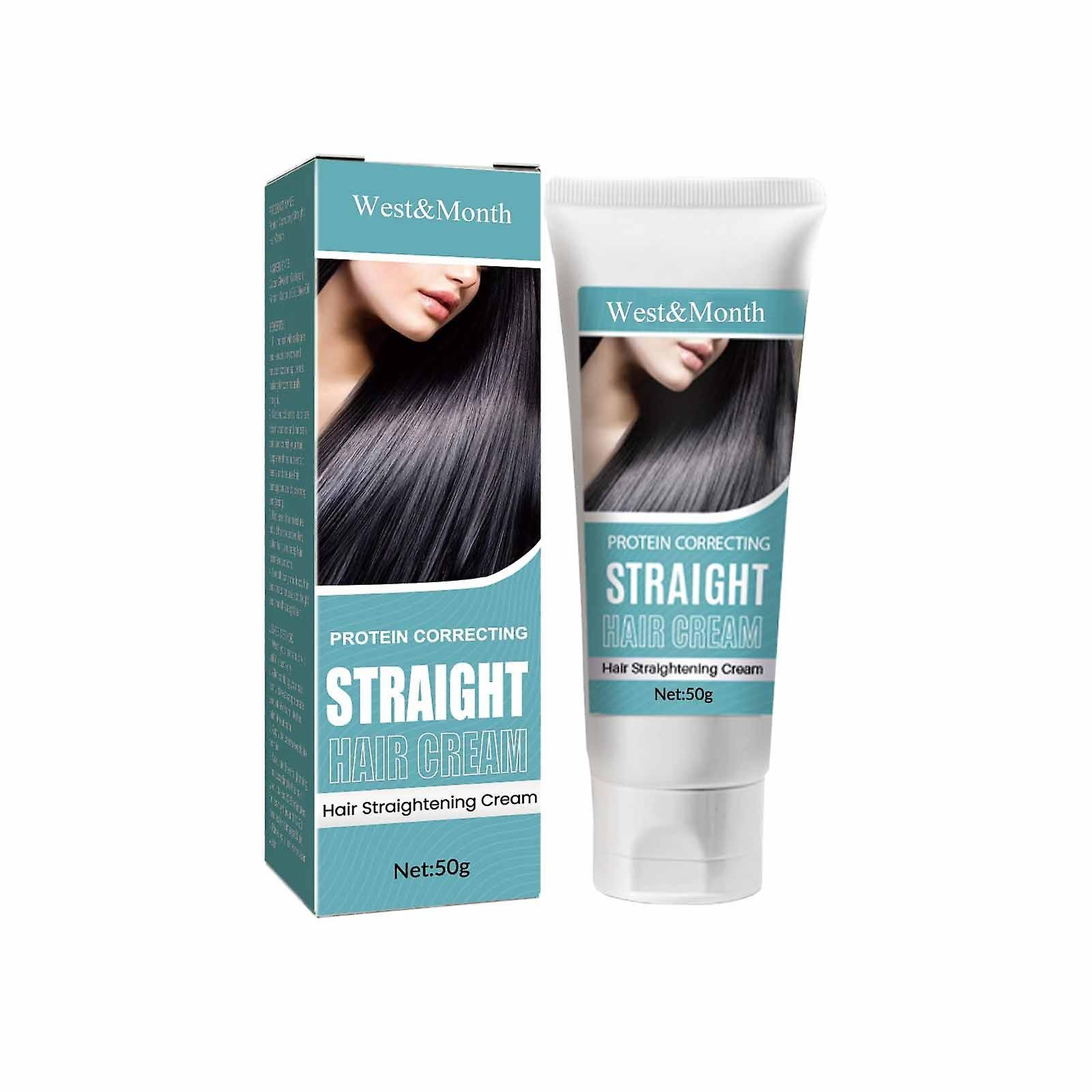 Hefansi New Protein Correcting Hair Straightening Cream - Silk & Gloss Hair Straightening Cream, Nourishing Fast Smoothing Collagen Hair Straighten...