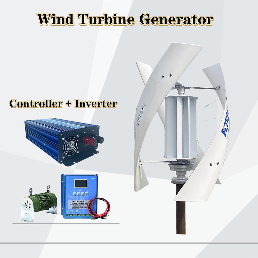 Arysiedder 5000w Vertical Wind Turbine Generator With Hybrid Controller Off Grid System Inverter 5kw For Home Free Energy With Windmill Controller ...