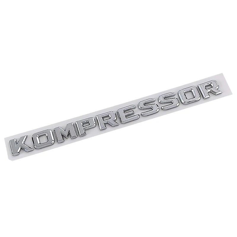 Hikig 3d Abs Kompressor Logo Letters Car Trunk Emblem For Mercedes Benz C E Slk 230 200 C230 C180 C200 Kompressor Sticker Accessories Chrome 188x13mm