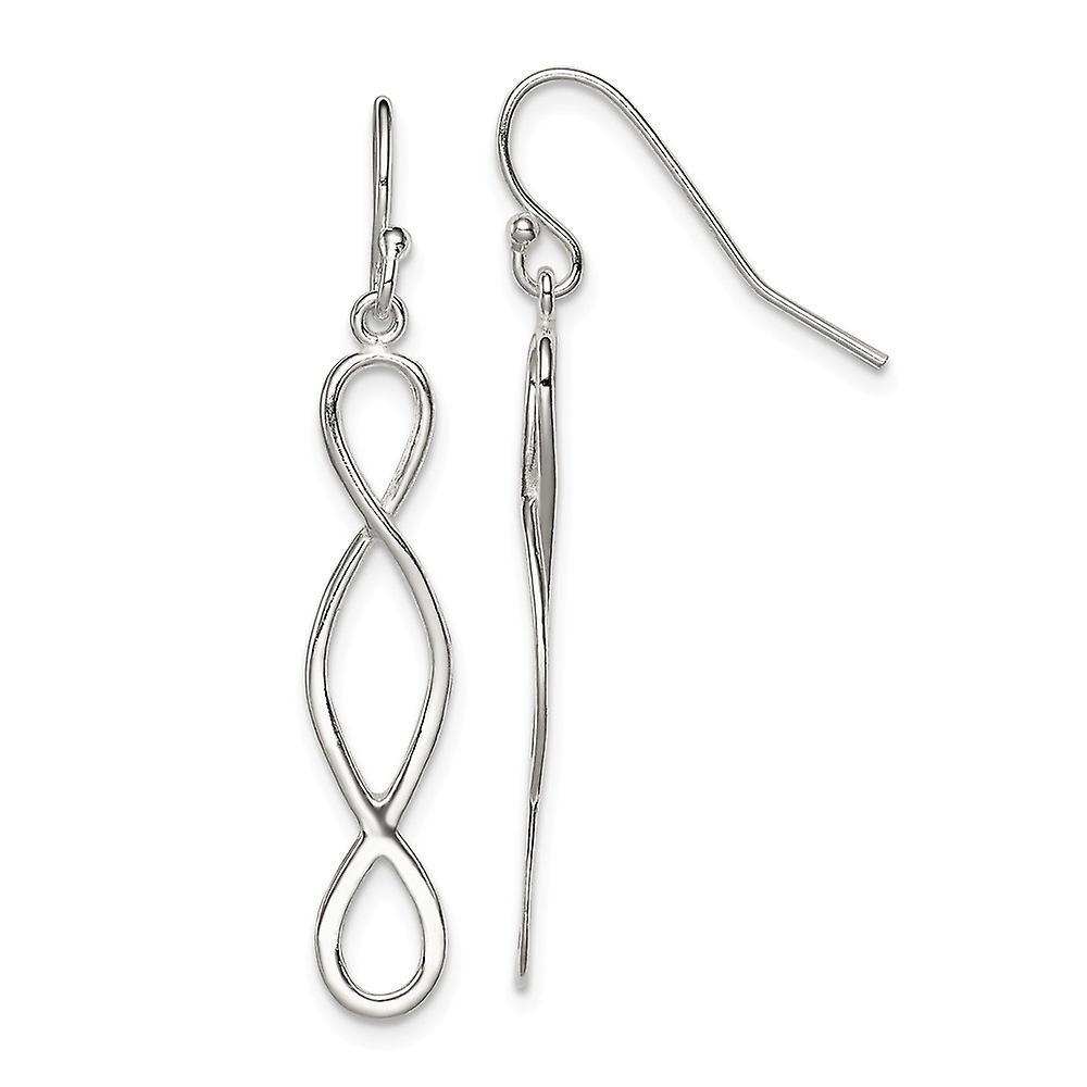 JewelryWeb 925 Sterling Silver Twisted Polished Twist Long Drop Dangle Earrings Measures 40x7mm Wide Jewelry for Women