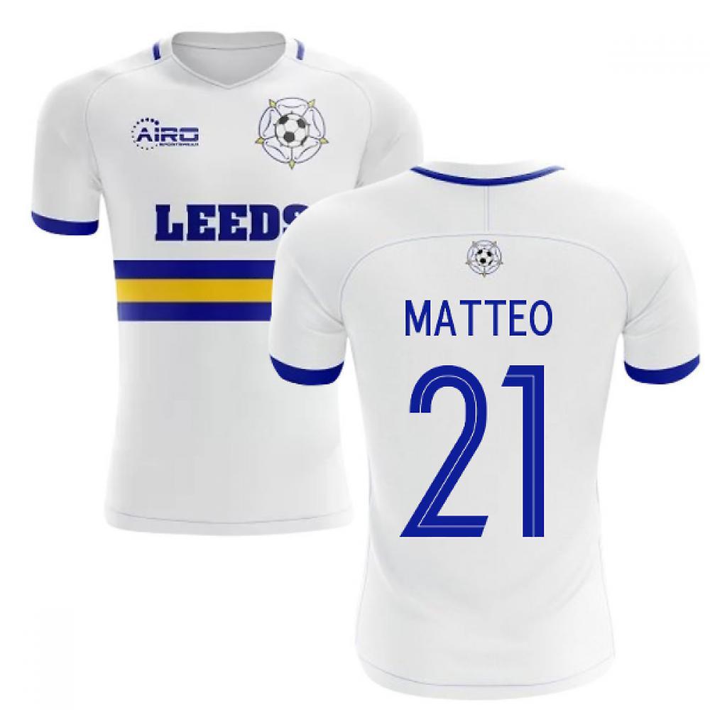 Airo Sportswear 2023-2024 Leeds Home Concept Football Shirt (MATTEO 21) White XXL 50-52 inch Chest (124/136cm)