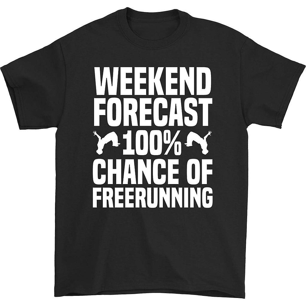 HISHARK Weekend forecast 100% chance of freerunning t-shirt Black XXXL