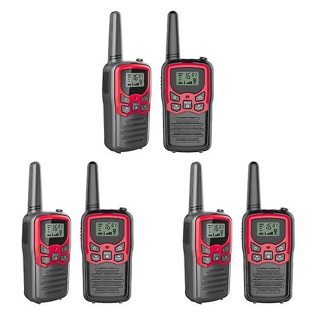 mickcara Walkie Talkies For Adults Long Range 6 Pack 2-way Radios Up To 5 Miles Range In 6pcs