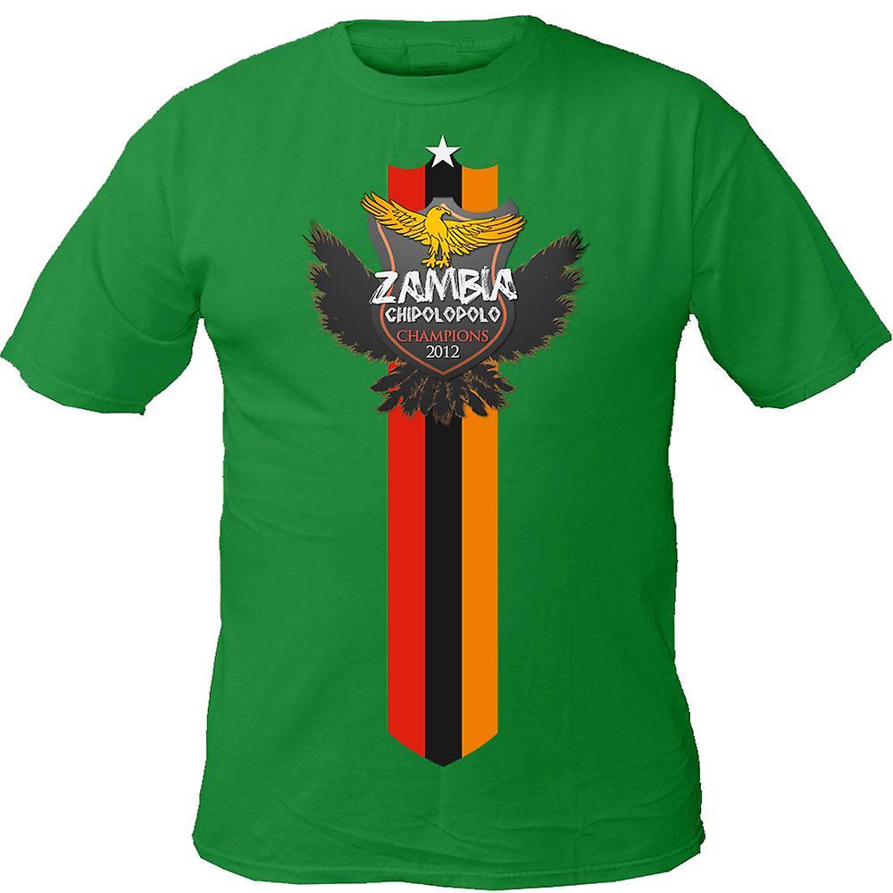 Gildan 2012 Zambia Winners T-Shirt Green Womens S (Size 10 - 32 inch Chest)