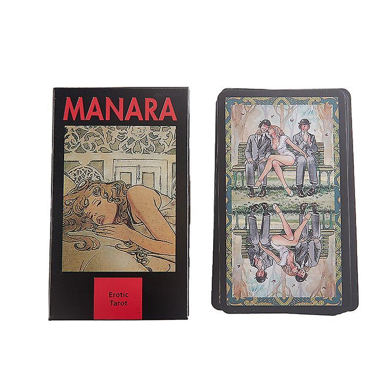 Unbrand New Tarot Of Manara English Version Oracle Divination Fate Game Deck Tarot Multicolor OneSize