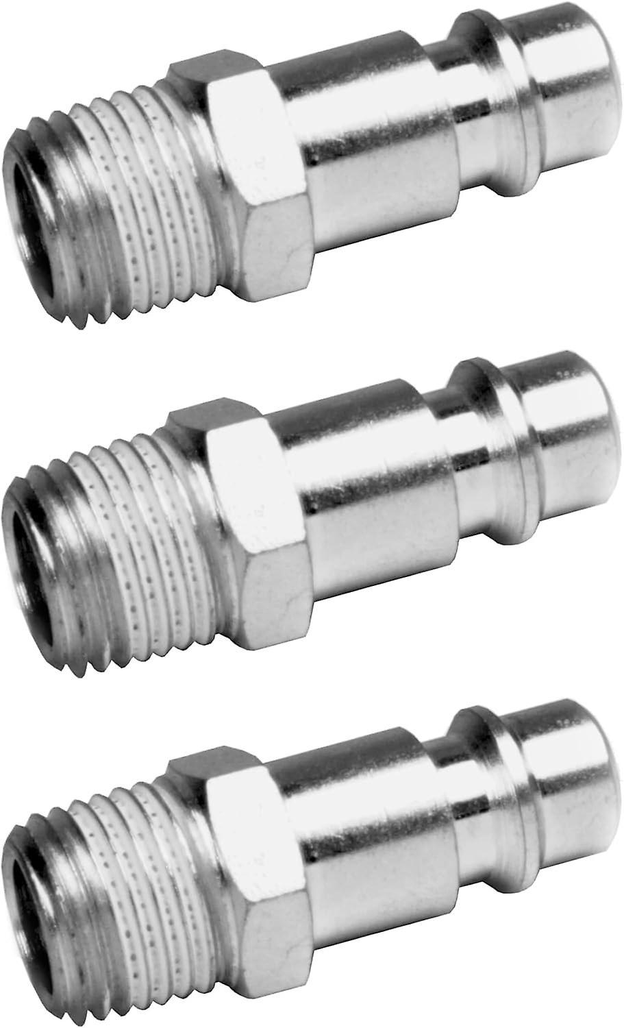 Sztxj Kit of 3 pieces Euro 1/4 conical Teflon-plated male quick connector for compressed air and compressor hose connection