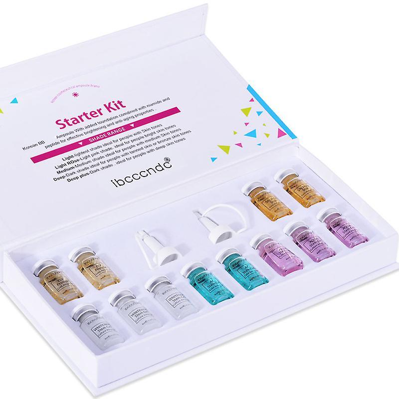 Gunest 12pc Semi-permanent Foundation Bb Cream Ampoule Serum Starter Kit Microneedle Serum Treatment A