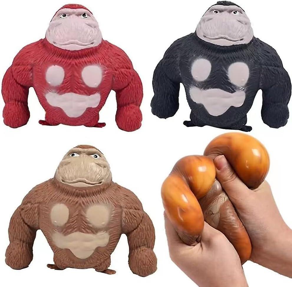 Chelfonds Gorilla Stress Relief Figure, Latex Monkey Gorilla Toys, Anti-anxiety Irritability Gorilla Toy, Soft Squeeze Toy, Suitable For Leisure, E...