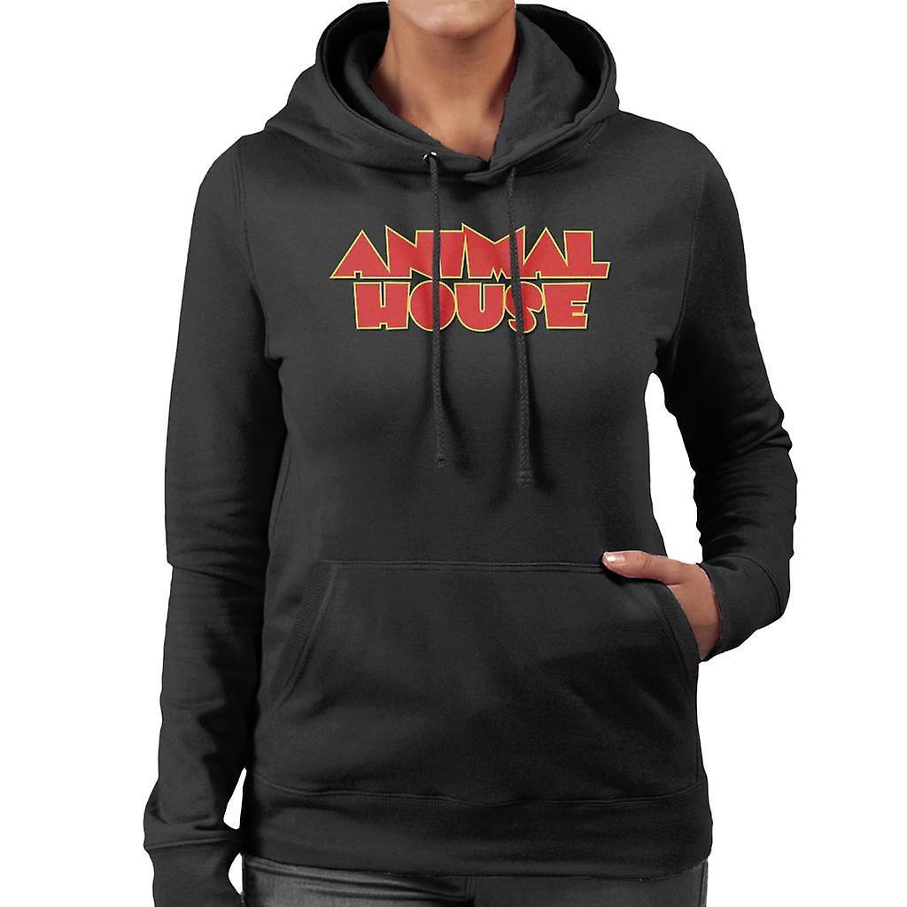 Animal House Red Logo Women's Hooded Sweatshirt Black Medium