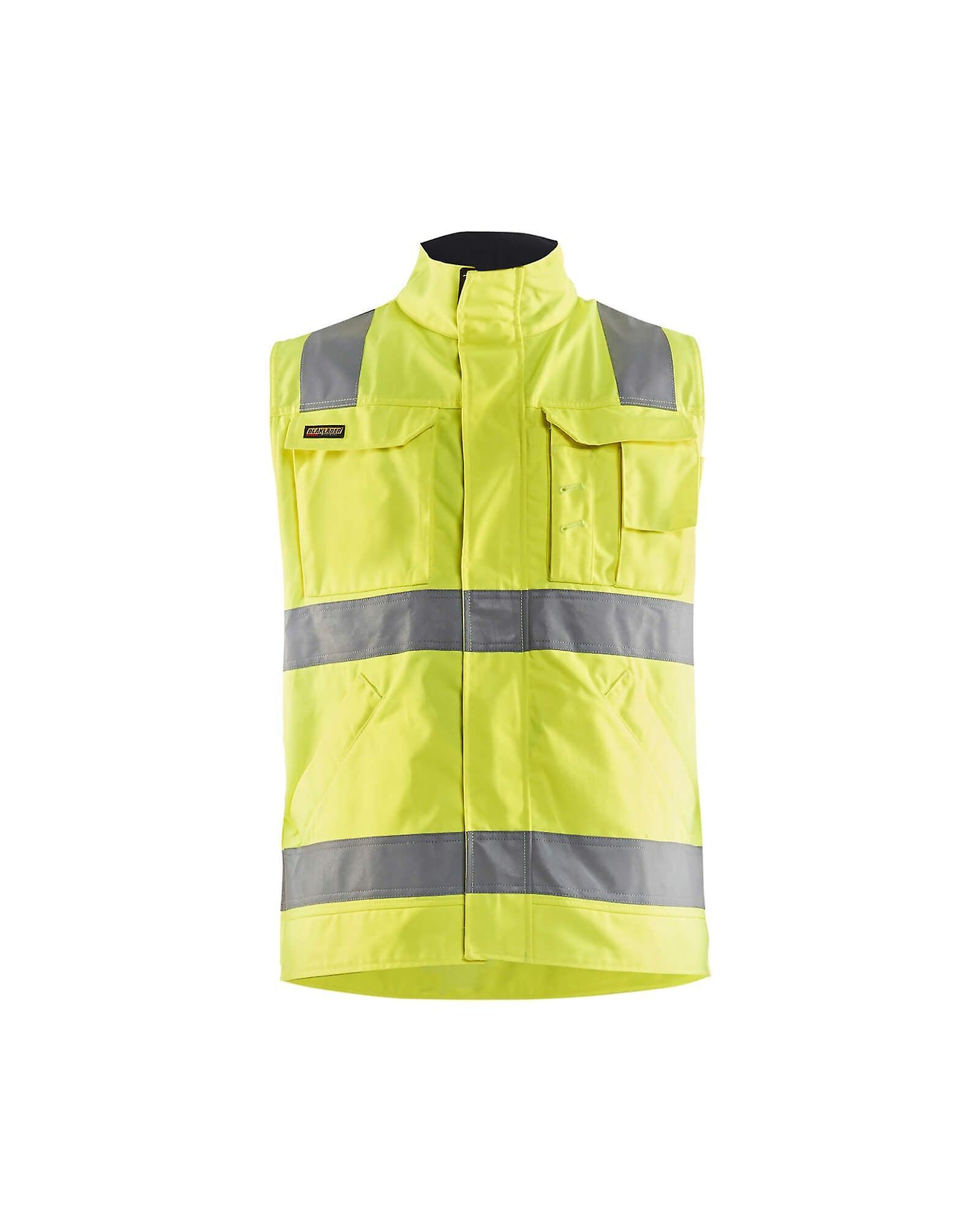 Blaklader 8505 hi-vis work vest - mens (85051804) Yellow/navy blue Xl