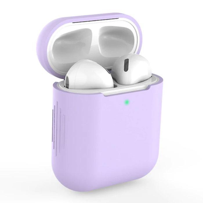 SIFREE Flexible Case for AirPods 1/2 - Silicone Skin AirPod Case Cover Flexible - Light Purple