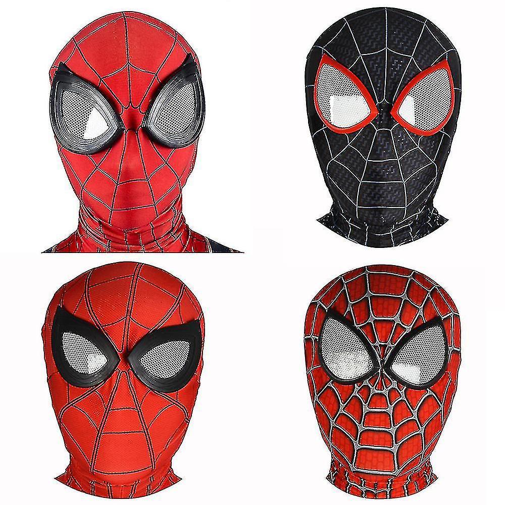 Jnnjv Halloween Spider-man Mask Superhero Masks Cosplay Costume Mask Lycra Fabric Material E