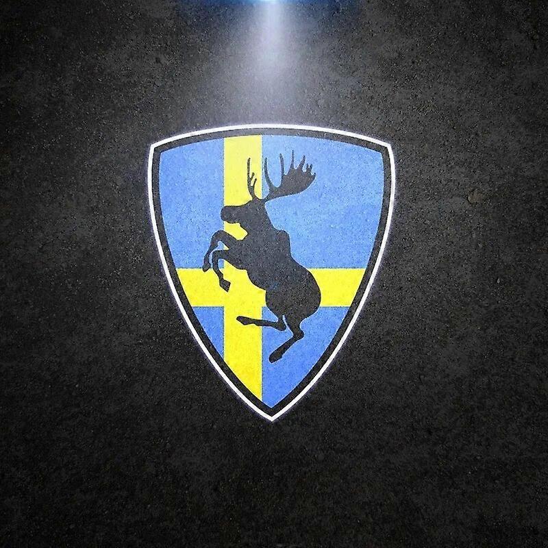 Motor Vehicle Lighting Prancing Moose Swedish Flag Logo LED Car Door Welcome Lights for Volvo XC40 XC60 S90 S60 S80 XC90 V90 V60 Ghost Shadow Proje...