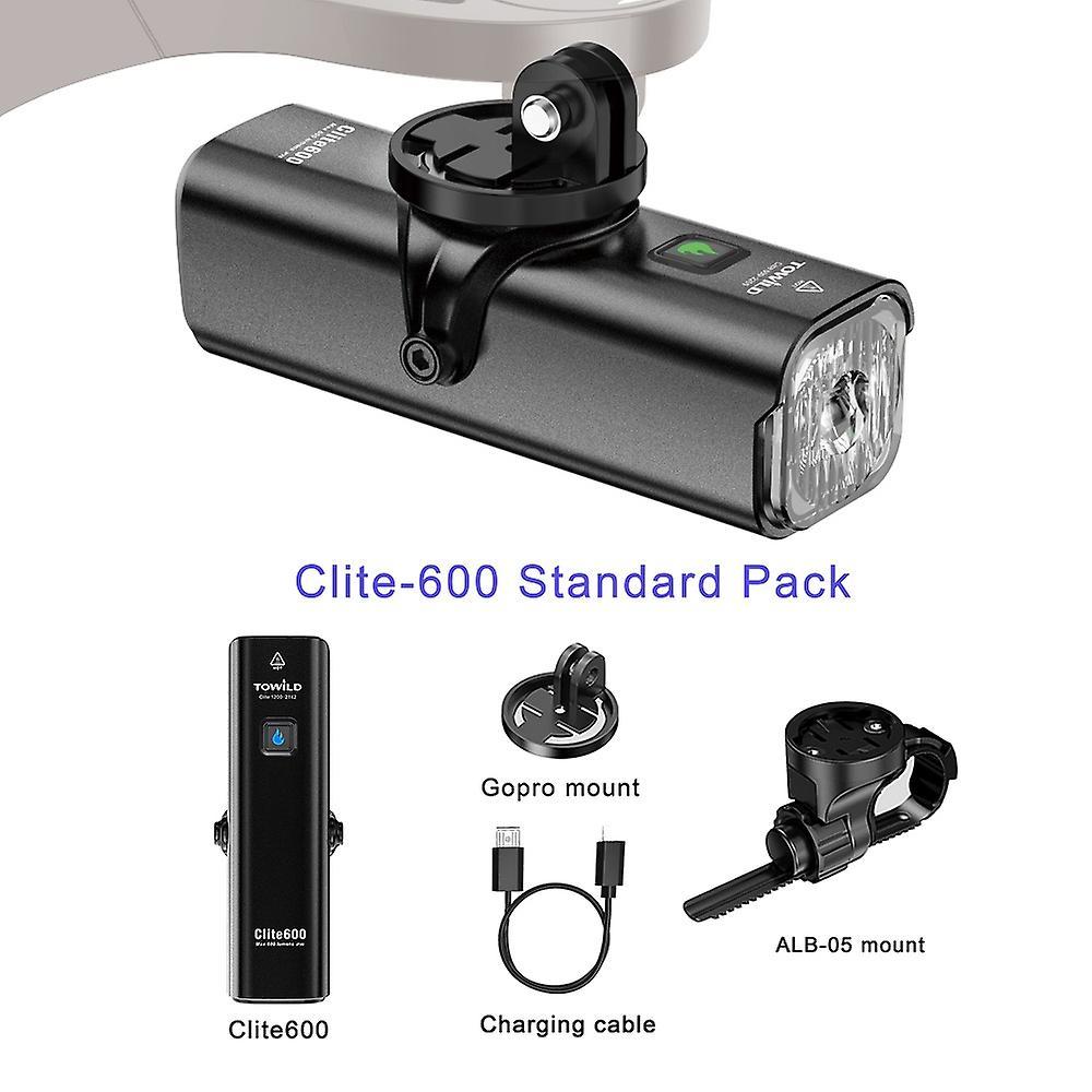 DUqi TOWILD CL 600LM Bike Light Front Lamp USB Rechargeable LED 18650 2000mAh Bicycle Light Waterproof Bike Accessories 600 Standard Pack