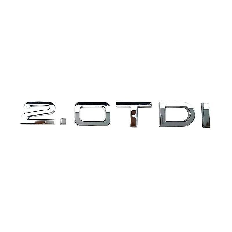 Hikig 1pc Best Car Styling 3d Abs Chrome 2.0tdi 3.0tdi Trunk Rear Boot Lettering Badge Emblem Sticker