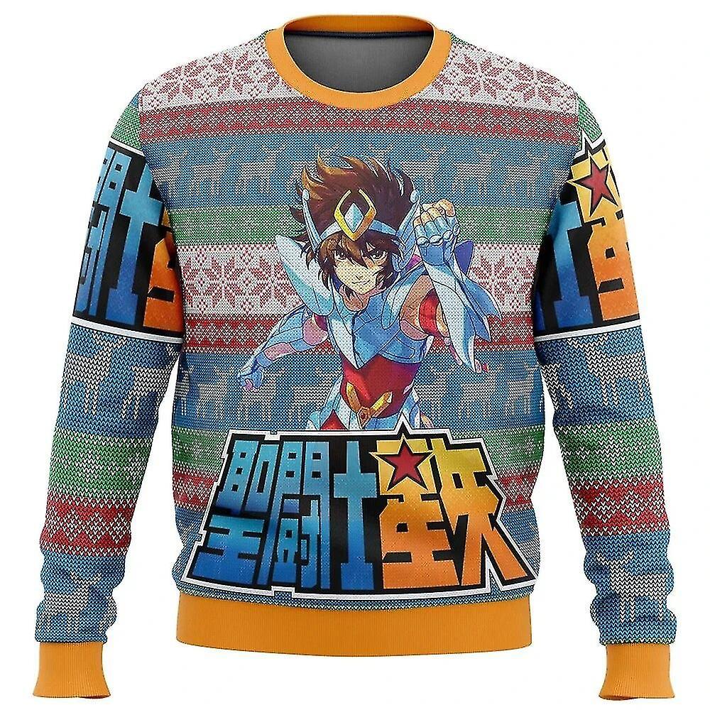 DUqi Saint Seiya Alt Ugly Christmas Sweater Gift Santa Claus Pullover Men 3d Sweatshirt And Top Autumn An 1 S