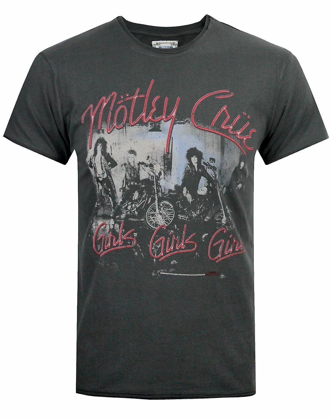 Amplified Clothing Womens Short Sleeved T-Shirt Grey Motley Crue Small