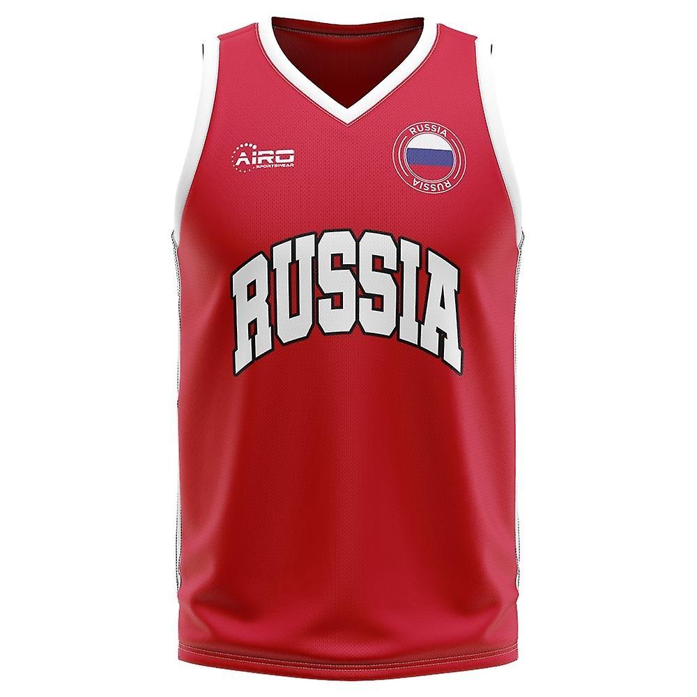 Airo Sportswear Russia Home Concept Basketball Shirt Red Small 34-36 inch Chest (88/96cm)