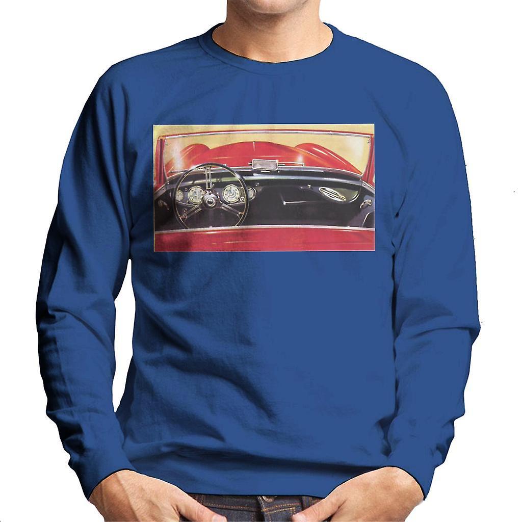 Austin Healey Drivers Seat British Motor Heritage Men's Sweatshirt Royal Blue Medium