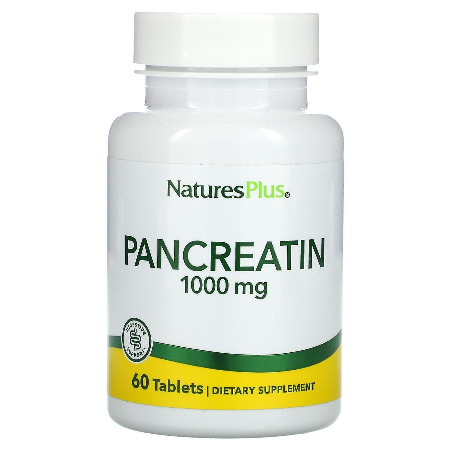 NaturesPlus, Pancreatin, 1,000 mg, 60 Tablets