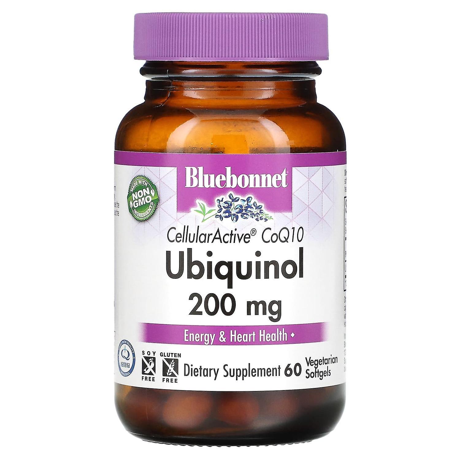 Bluebonnet Nutrition, Ubiquinol,  CellullarActive CoQ10, 200 mg, 60 Vegetarian Softgels