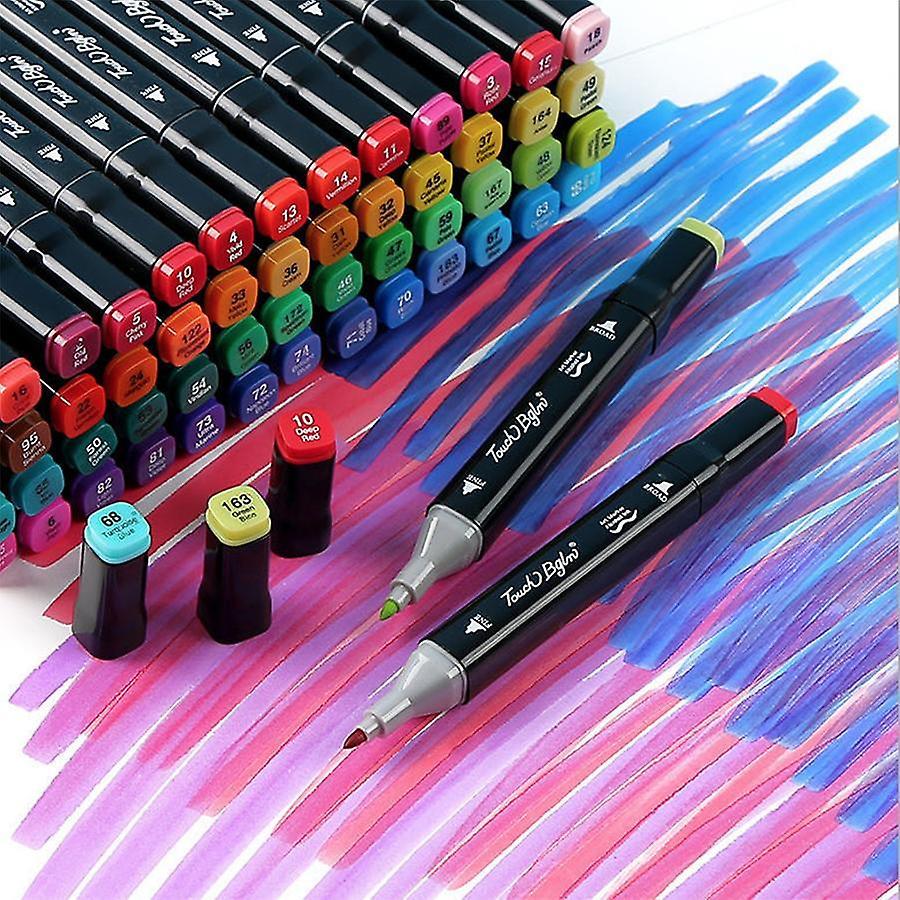 Mimigo 24-color Dual Tip Brush Pens Art Markers Set, Artist Fine And Brush Tip Colored Pens, For Kids Adult Coloring Books Christmas Cards Drawing,...