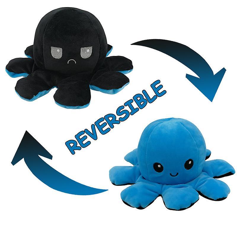 JUSCH Cute Octopus Reversible Plush Double-sided Flip Octopus Soft Toys Mood Octopus Plush Stuffed Animals Doll Creative Toy Gifts For Kids Girls Boys